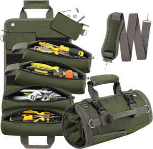 OEM 1000D Oxford Vật liệu nhà máy Bán buôn giá bền màu xanh lá cây Roll-up công cụ tay tote túi lớn hơn mục đích đặc biệt túi trường hợp - Product Image 1