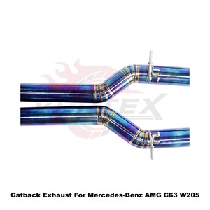 Vortex Lightweight Gradient Ti <b>Exhaust</b> Tubing System For Mercedes-Benz AMG C63 W205 2015-2025 Tuning - Product Image 6