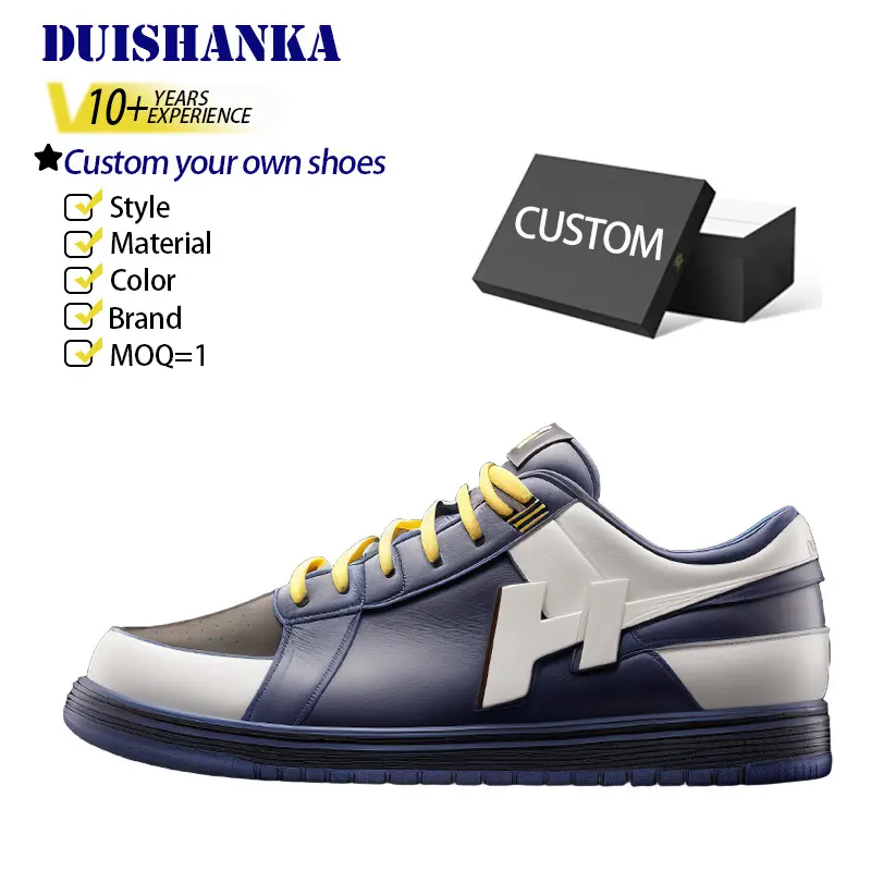 Zapatillas personalizadas fabrica pedidos pequeños al por mayor réplicas de lujo único personalizado hombres zapatos de diseñador