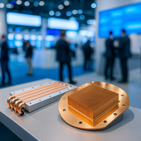 Refroidisseur industriel personnalisé FSW, plaque de refroidissement à eau en époxy, radiateur à tubes en cuivre, refroidissement liquide en aluminium CNC, haute densité de puissance