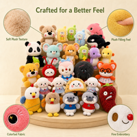 Vente en gros usine personnalisée : Peluche ours mignonne de 8 pouces, jouet doux, cadeau d'anniversaire, jouet à lancer pour machine à griffes, jouet pour enfants