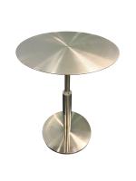 Table de restaurant commerciale moderne en acier inoxydable pour salons de thé, cafés, utilisation extérieure, durable, résistante à l'eau, écologique
