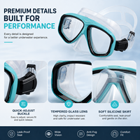 Masque de plongée en silicone transparent, vue large, anti-buée, étanche, lunettes de plongée réglables pour jeunes nageurs