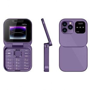 Téléphone à clapet I16 Pro double SIM avec radio FM, fonction de vibration, voix magique, liste noire, numérotation rapide, écran carré de 1,77 pouce - Product Image 2