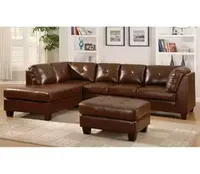 Hochwertiges Elektrisches Relaxsofa-Set, Echtleder-Sofa, Weichste Wohnzimmermöbel, Schokoladenfarbe, Konvertierbar, Lagerware