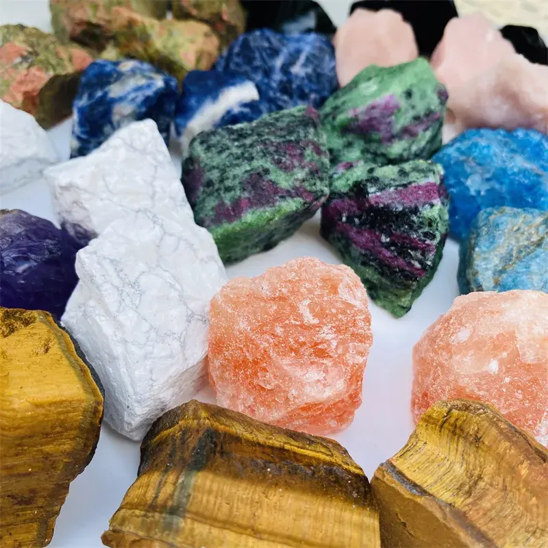 Pedras naturais para atacado, pedras naturais áspero de cristal cru rosa quartzo ametista pedra preciosa