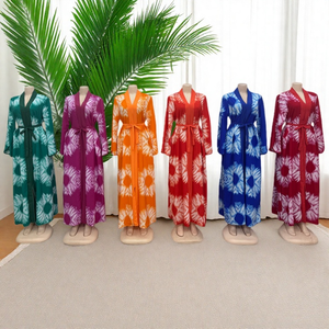 Nuovo Abito Lungo Estivo Elegante e Comodo per <span class=keywords><strong>Donne</strong></span> Musulmane con Stampa e Maniche Lunghe - Product Image 5