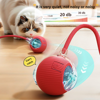 Jouet interactif intelligent en silicone écologique, balle roulante automatique pour chats, chiens et petits animaux de compagnie