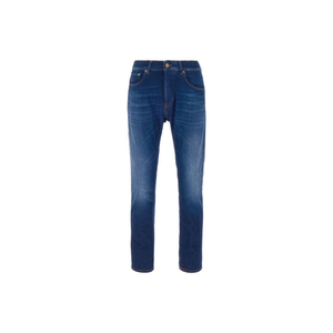 Excelente oferta Diseñador Dondup Dian Blue Denim Stretch Jeans Logotipo metálico bordado en la parte posterior - Product Image 1