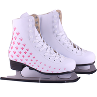 Patins à glace blancs au design classique personnalisé, chaussures de patinage sur glace les plus populaires pour femmes