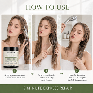 Mascarilla Capilar Reparadora de Queratina de Cola de Caballo de 5 Minutos, Marca Privada, con Doble Proteína, Manteca de Karité, Colágeno y Argán - Product Image 4
