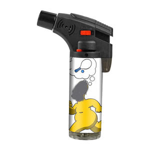 TECHNO ODM OEM Logo Personnalisé Pas Cher Vente en Gros Flamme Bleue Puissant Portable Jet Incliné Torche Briquet avec Serrure de Sécurité - Product Image 4