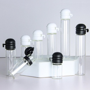 Flacone in Vetro Trasparente Antimanomissione da 1ml, 2ml, 3ml, 5ml, con Tappo a Scatto, per Olio Essenziale, Campioni, Siero Cosmetico e Polveri - Product Image 1