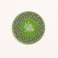 A0011 Dessous de plat en silicone au design moderne, résistant à la chaleur, simple, deux-en-un, pour la maison, épaisseur 3 mm