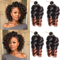 Cheveux synthétiques à tresser bouclés italiens très demandés, 12 pouces, 75g, soyeux, boucles italiennes, ondulations lâches, boucles françaises, spirales bouclées