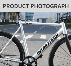 <span class=keywords><strong>Bicicleta</strong></span> Fixie Intro7tech BR002 con <span class=keywords><strong>Cuadro</strong></span> Brillante Superligero de <span class=keywords><strong>Aluminio</strong></span> Clásico + Horquilla, Tamaños 52, 55, 57 mm, <span class=keywords><strong>Bicicleta</strong></span> de Una Velocidad - Product Image 6