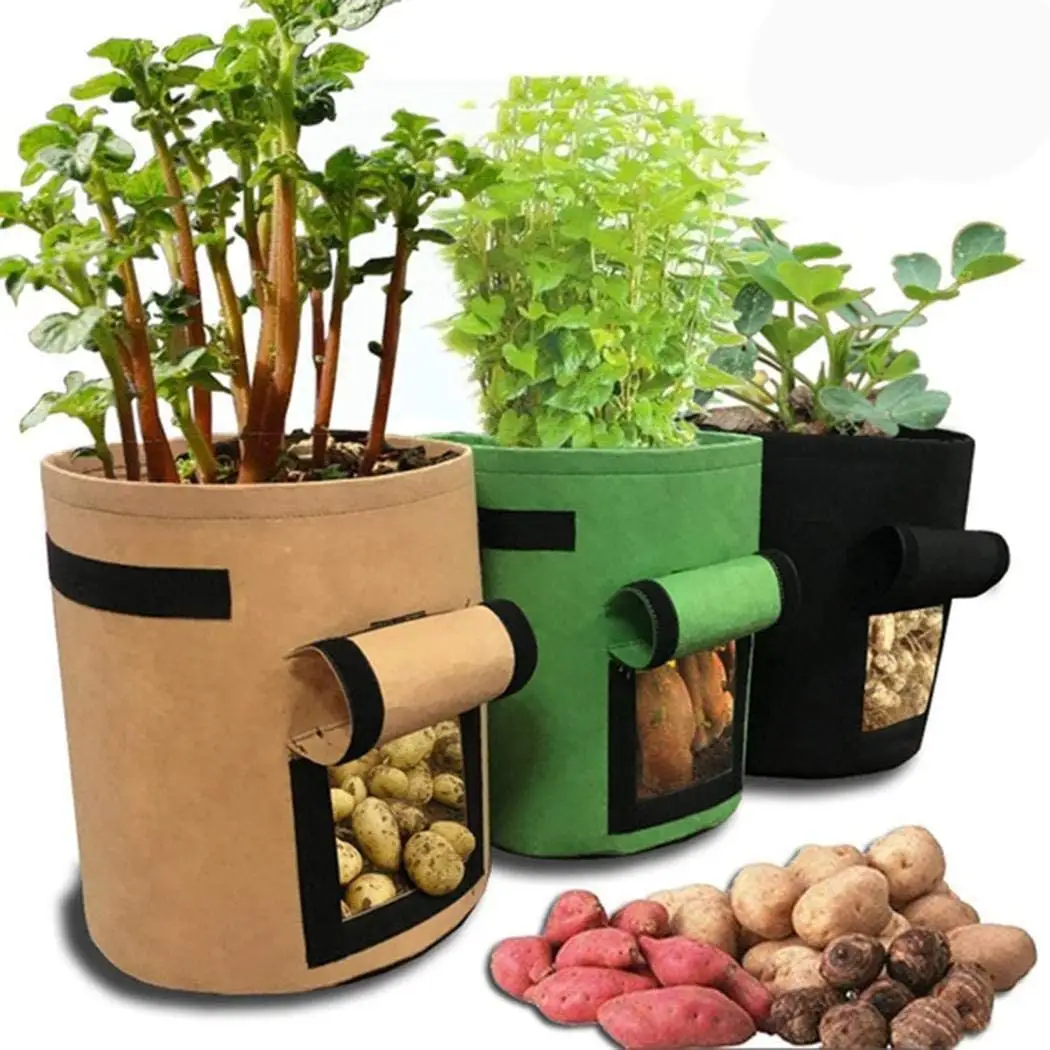 식물 보육 가방 정원 감자 화분 가방 환경 보호 펠트 성장 가방