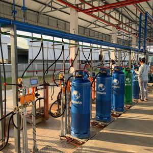 액체 가스 실린더 바코드 스캐닝 ATEX lpg 채우는 가늠자 기계 - Product Image 4