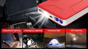 Xách tay đa chức năng xe khẩn cấp pin Booster ngân hàng điện Jumper gói xe nhảy khởi động với 8000mAh - Product Image 2