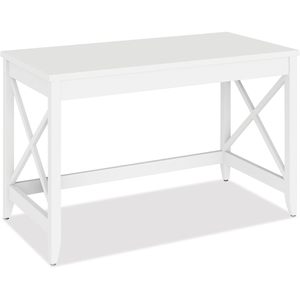 Alera Farmhouse Writing <b>Desk</b> 47.24" X 23.62" X 29.53" Workspace Computer <b>Desk</b> in White - Product Image 2