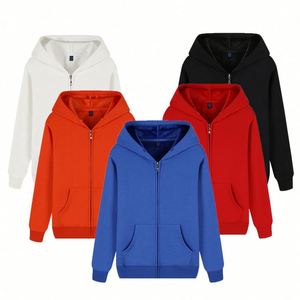 Sudaderas con capucha personalizadas de 500 g/m² con cremallera completa, al por mayor, extragrandes para hombre, con cuello estampado en serigrafía para invierno - Product Image 5
