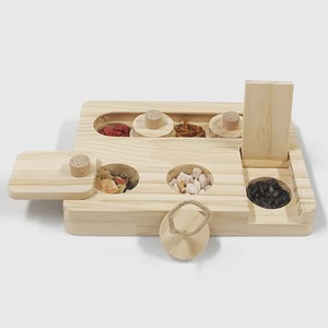 Jouet de forrage en bois <span class=keywords><strong>pour</strong></span> hamster, distributeur de nourriture avec panneaux coulissants et corde <span class=keywords><strong>pour</strong></span> petits animaux, stimulation mentale et friandises <span class=keywords><strong>pour</strong></span> jeux de cache-cache - Product Image 3