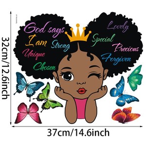 Autocollant mural anglais inspirant pour filles pour la décoration murale de la <span class=keywords><strong>chambre</strong></span> des enfants Autocollants papillon auto-adhésifs pour la maternelle - Product Image 3