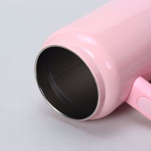 Gourde isotherme créative portable en acier inoxydable à double paroi sans BPA de 16 oz avec poignée et paille pour l'extérieur - Product Image 5