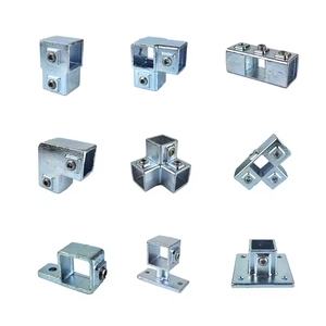 40x40mm doble capa galvanizada A176F <span class=keywords><strong>DM</strong></span> hierro fundido maleable abrazadera de llave estructural conector de tubo cuadrado accesorios de tubería-1 pieza - Product Image 3