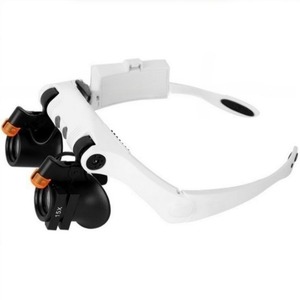 Lunettes LED à fort grossissement, pour réparation de montres de qualité professionnelle (3/4/5/6/7/10x, 21x), lunettes HD à fixation sur la tête - Product Image 1