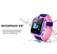 Reloj inteligente E01 IP67 resistente al agua con tarjeta SIM de 2G para niños, reloj inteligente SOS antipérdida con seguimiento LBS, reloj inteligente con seguimiento de ubicación de llamadas