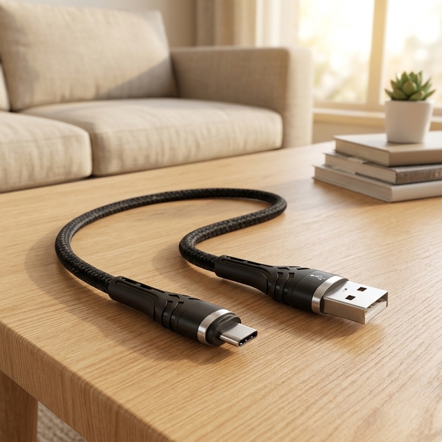 Braided USB Charger Cable High Durability USB-A to USB-C Quick Charge Mobile Phone Charging Cable