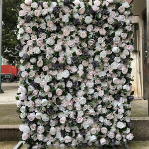 <span class=keywords><strong>A</strong></span>-1644 3D artificiel rollup soie pivoine rose fleur mur <span class=keywords><strong>fond</strong></span> scène décoration fausse orchidée Phalaenopsis mariage fleur mur - Product Image 6