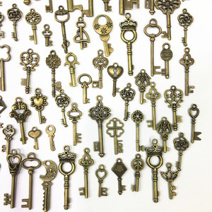 125 Pcs Bộ Chìa Khóa Bộ Xương Cổ Điển Charms Hỗn Hợp Phong Cách Cổ <span class=keywords><strong>Bronze</strong></span> Brass Cho Mặt Dây Chuyền Tự Làm Đồ Trang Sức Làm Wedding Party Ủng Hộ - Product Image 5
