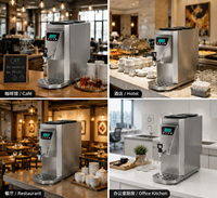 Chauffe-eau électrique LED 10L en acier inoxydable pour usage commercial, idéal pour les équipements de restauration dans les salons de thé et les cafés