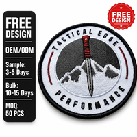 Patch brodé de qualité supérieure en gros, logo personnalisé 2D 3D, badge brodé en tissu, thermocollant, avec auto-agrippant