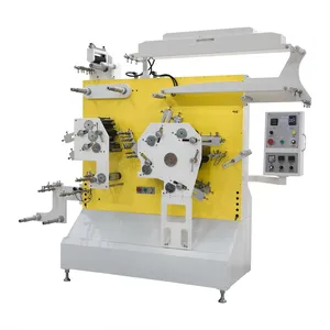 Imprimante flexographique entièrement automatique Machine d'impression flexographique d'étiquettes tissées par ruban de tissu de type poly vêtements