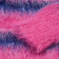 Hoodie en mohair rayé de luxe sur mesure pour femmes et hommes, pull en mohair tricoté épais, sweat à capuche moelleux unisexe