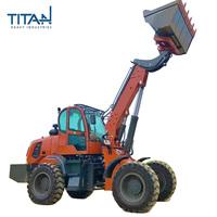 Chargeur de chargeur télescopique diesel TITAN capacité 1.2cbm chargeur frontal utilisé direct d'usine boîte de vitesses de pompe à moteur à charge nominale de 5 tonnes