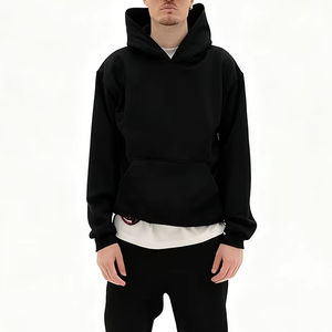 Sweat à capuche oversize en molleton français délavé écologique pour l'hiver 2025, 450GSM, lavage à l'acide, coton vintage, col à capuche, logo imprimé pour homme - Product Image 5