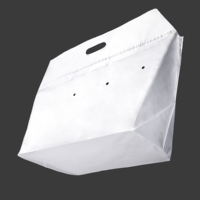 Sac en plastique jetable avec logo, scellé inviolable, pour emporter, avec message de remerciement