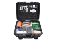 Kit de survie et de premiers secours en matériau PP imperméable, avec bandages, gaze, compresses thoraciques, ciseaux, fournitures médicales d'urgence pour le camping et la randonnée 1