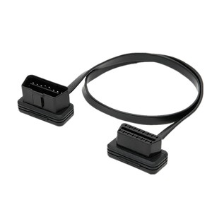 Düşük profil düz şerit OBD teşhis adaptör kablosu erkek kadın 16 <span class=keywords><strong>Pin</strong></span> J1962 OBDII sağ açı uzatma tel OBD kablo - Product Image 1