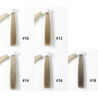 Extensions de cheveux à pointe plate prêtes à être expédiées, en cheveux humains, kératine pré-collée, pointe en K, noir naturel, qualité supérieure, pour usage en salon
