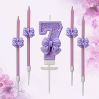 Fournitures en gros : Kits numériques de bougies d'anniversaire à paillettes, décorations de gâteaux, bougies faites main et ensembles de nœuds