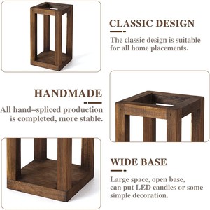 Wooden Lantern Square <b>Candle</b> Holder For Home Decoration <b>Wedding</b> <b>Gift</b> - Product Image 4