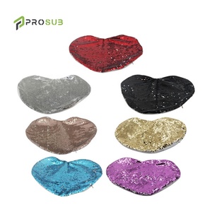 Prosub Wholesale Custom Print Reversible Glitter <strong>Sequin</strong> <strong>Cushions</strong> Cover Sublimation Heart Pillow Sublimation <strong>Sequin</strong> Pillow Cases - Product Image 6
