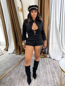 Nuovo Completo <span class=keywords><strong>Donna</strong></span> Primavera Autunno Giacca Corta in Camoscio + Shorts Coordinati Set 2 Pezzi <span class=keywords><strong>Sexy</strong></span> Y2K <span class=keywords><strong>Abbigliamento</strong></span> <span class=keywords><strong>Donna</strong></span> 2026 - Product Image 6