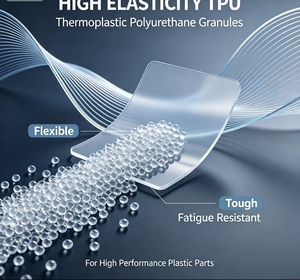 Granulés de plastique TPU 2363-80A, polyuréthane thermoplastique, matière première, dureté 80A, excellente résistance à la déchirure pour pièces industrielles - Product Image 6