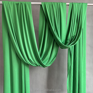 Rideaux <span class=keywords><strong>de</strong></span> fond en soie <span class=keywords><strong>de</strong></span> lait rose élégants et personnalisables pour mariages, fêtes et cérémonies - Décoration <span class=keywords><strong>de</strong></span> style moderne - Product Image 3